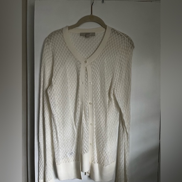 LOFT Crochet Cardigan - Large - Picture 3 of 4